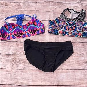 Art Class girls swimsuit 2 tops 1 bottom size 7/8